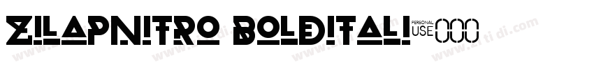 ZilapNitro boldItali字体转换